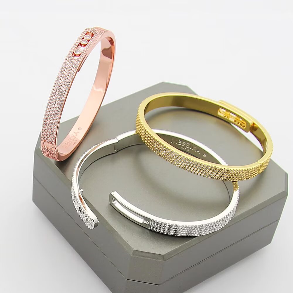 [Cadisa]Move Noa Full Pavé Diamond Bangle Bracelet