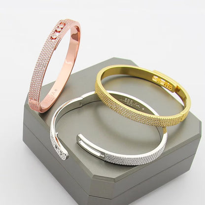 [Cadisa]Move Noa Full Pavé Diamond Bangle Bracelet