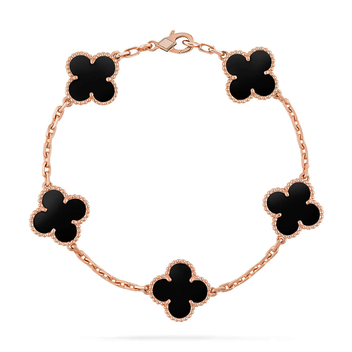 [Cadisa] CLOVER 5 MOTIF ONYXS BRACELET COLLECTION