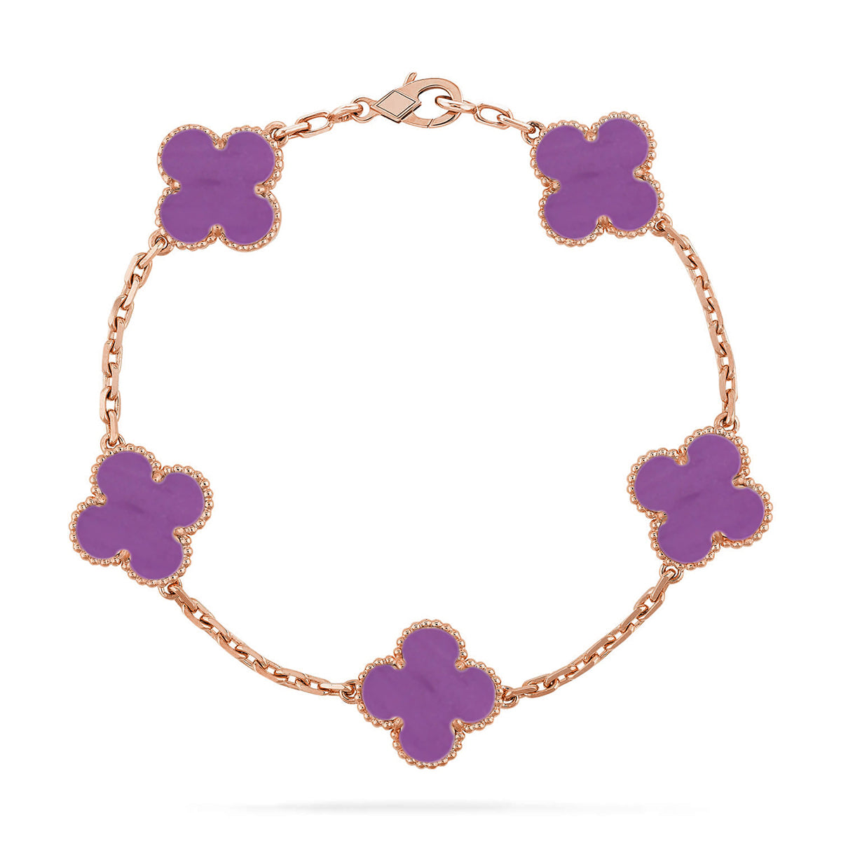 [Cadisa] CLOVER 5 MOTIF VIOLET BRACELET COLLECTION