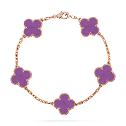 [Cadisa] CLOVER 5 MOTIF VIOLET BRACELET COLLECTION