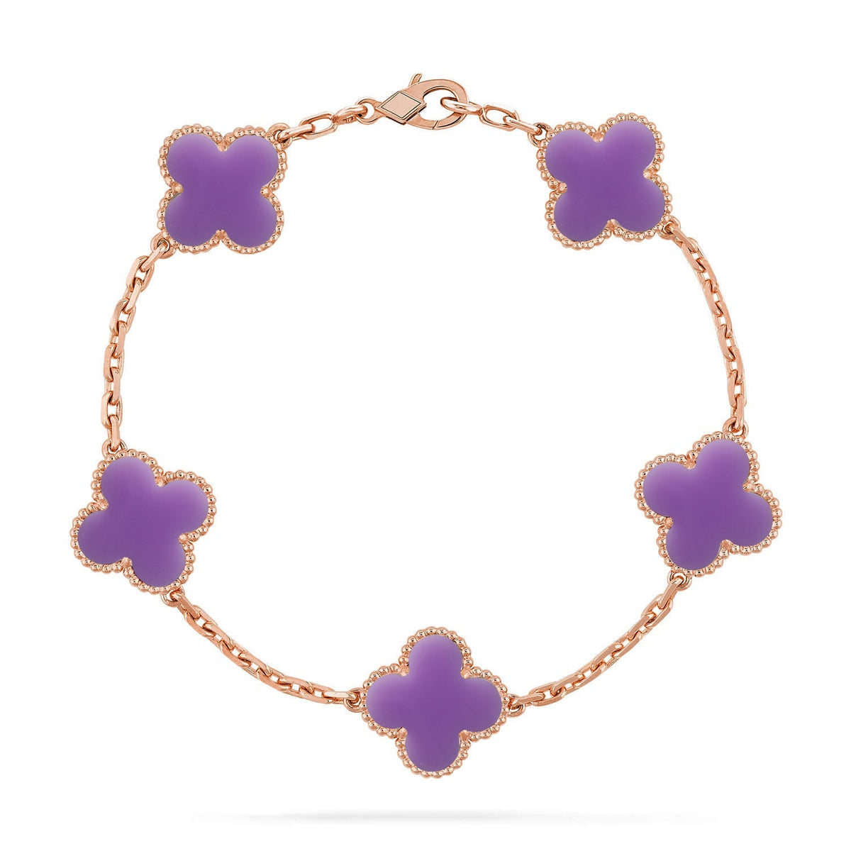 [Cadisa]CLOVER 5 MOTIF LIGHT PURPLE BRACELET COLLECTION