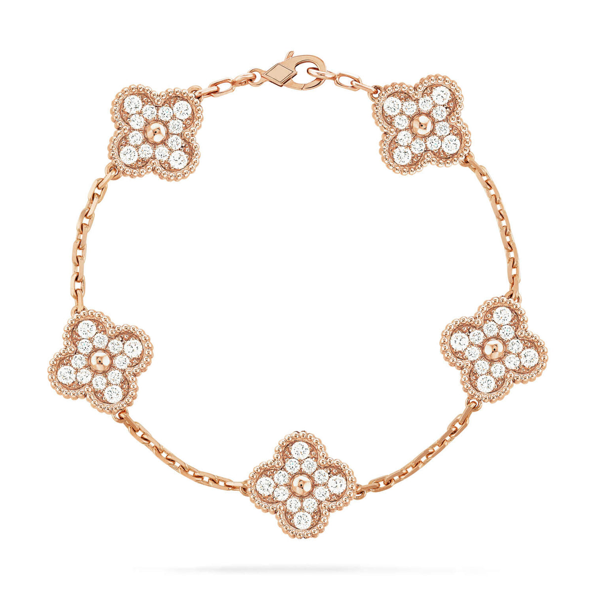 [Cadisa] CLOVER 5 MOTIF FULL DIAMOND BRACELET COLLECTION