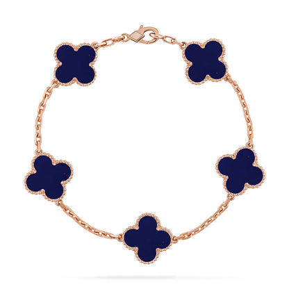[Cadisa]CLOVER 5 MOTIF LAPIS LAZULI BRACELET COLLECTION