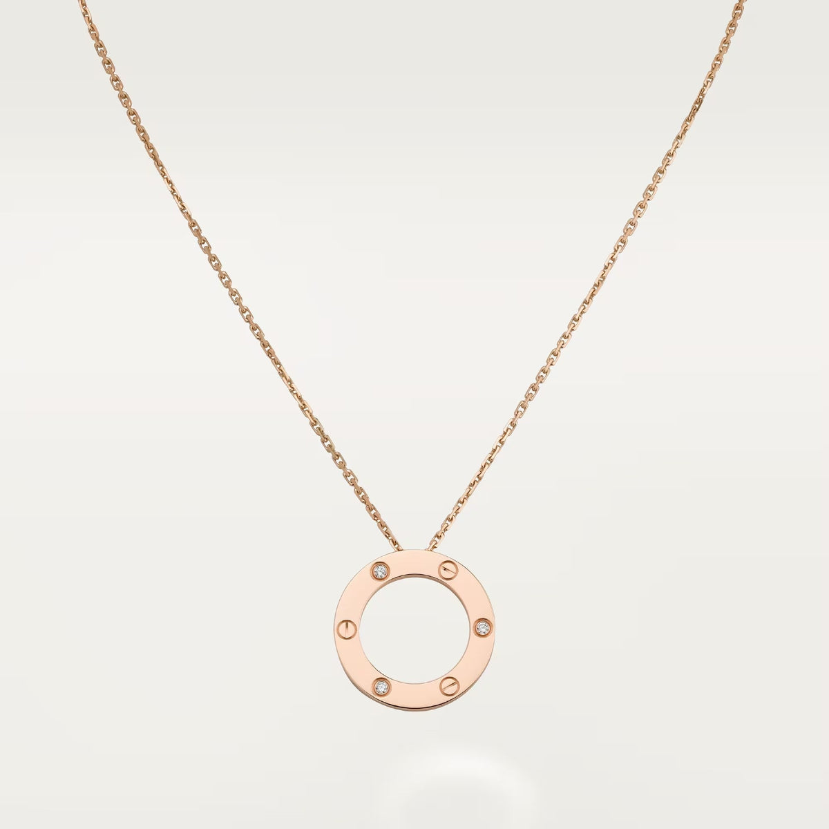 [Cadisa] LOVE NECKLACE 16MM 3 DIAMONDS