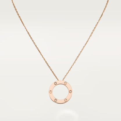 [Cadisa] LOVE NECKLACE 16MM 3 DIAMONDS
