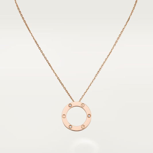[Cadisa] LOVE NECKLACE 16MM 3 DIAMONDS