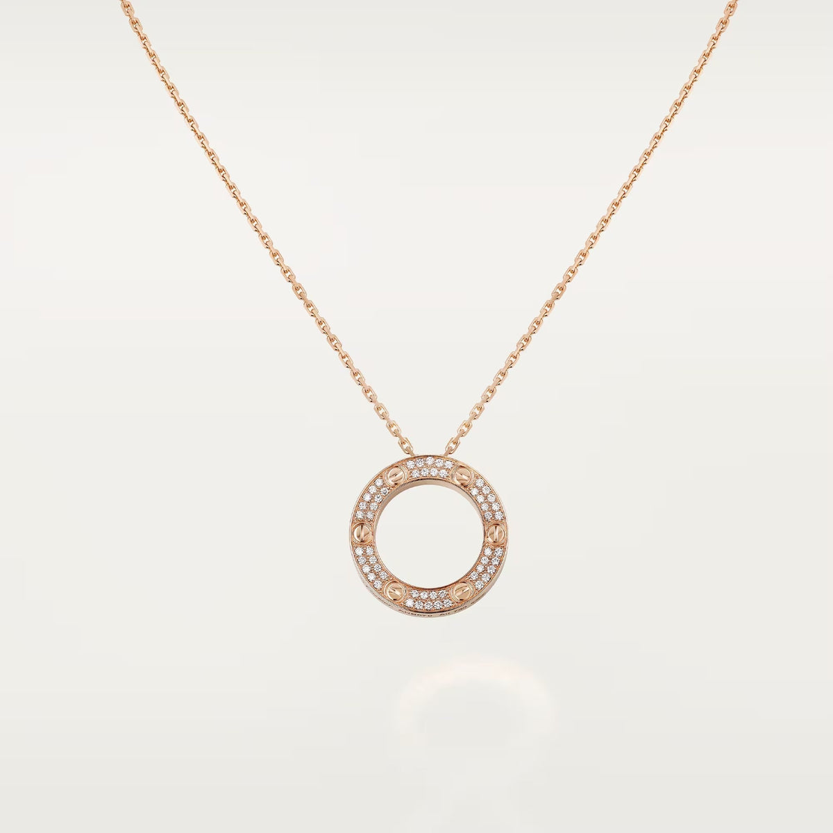 [Cadisa] LOVE NECKLACE 16MM  FULL DIAMOND