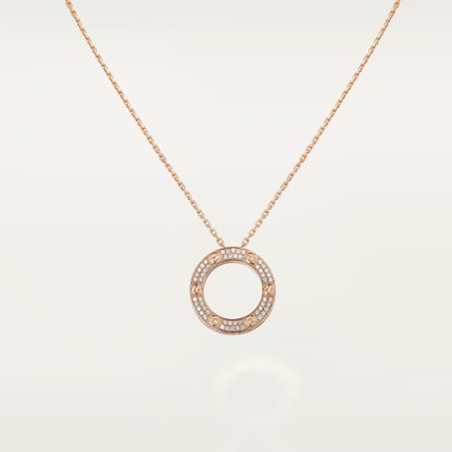 [Cadisa] LOVE NECKLACE 16MM  FULL DIAMOND