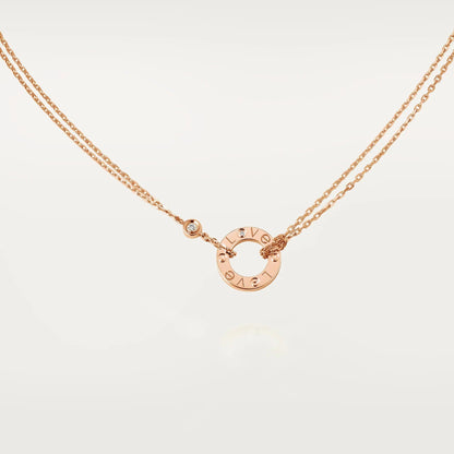 [Cadisa] LOVE NECKLACE 16MM 2 DIAMONDS