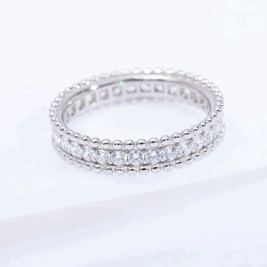 [Cadisa]PERLEE DIAMOND SILVER RING