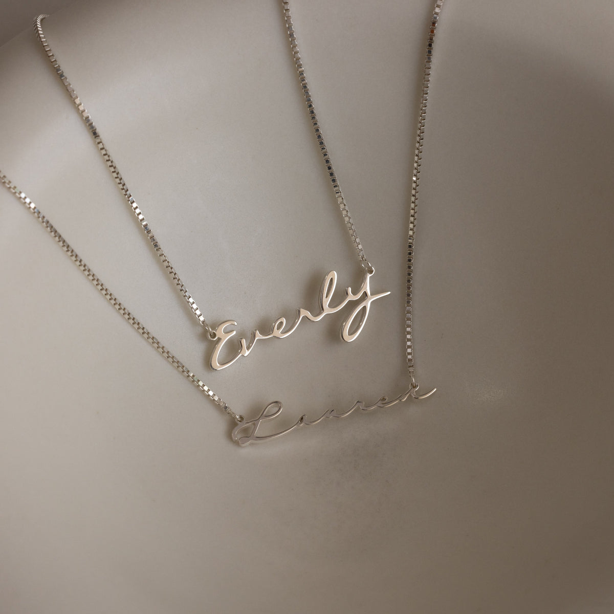 Callie Box Chain Name Necklace