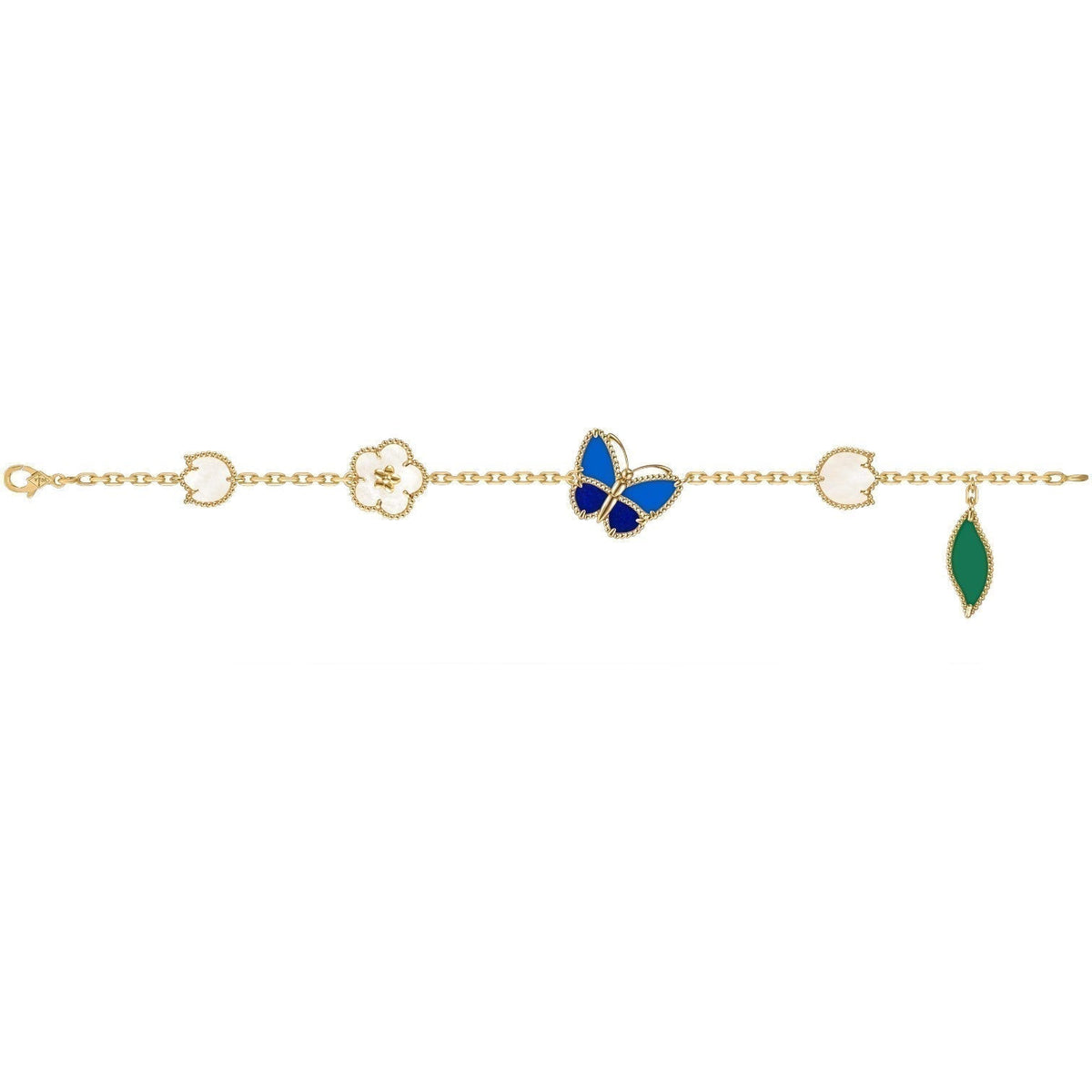 [Cadisa] Lucky Spring Butterfly 5-Motif & LOVE Unlimited Bracelet Stack Set