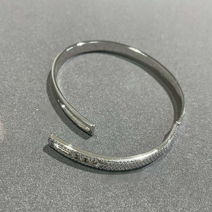 [Cadisa]Move Noa Rose Gold Pavé Diamond Bangle Bracelet