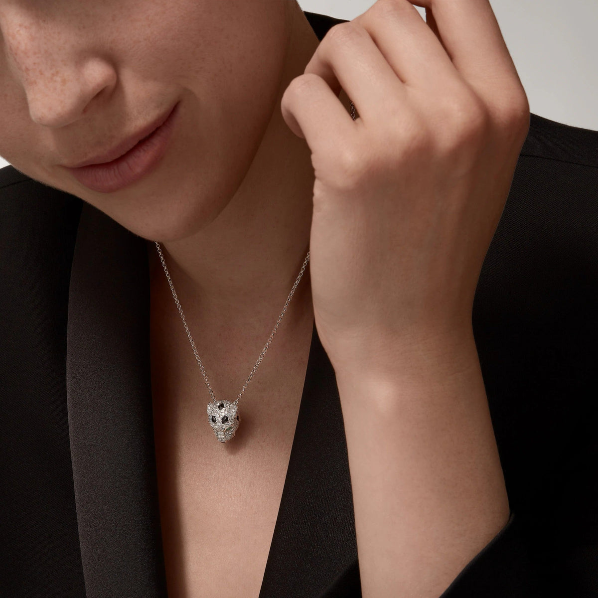 [Cadisa] PANTHERE FULL DIAMOND NECKLACE