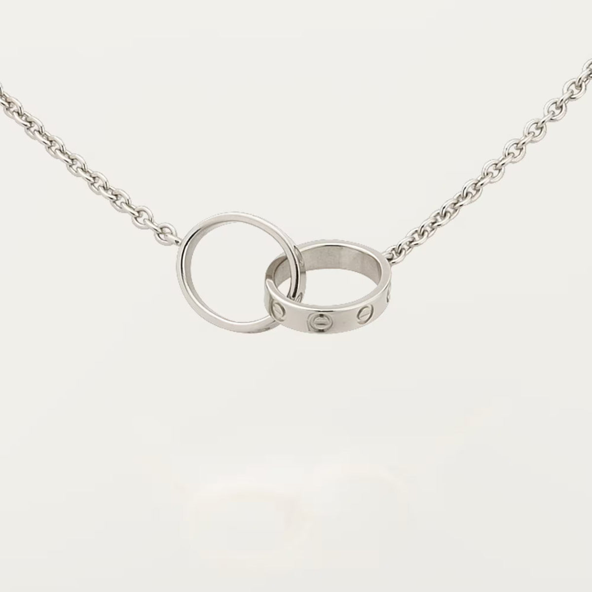 [Cadisa] LOVE DOUBLE RING NECKLACE