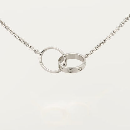 [Cadisa] LOVE DOUBLE RING NECKLACE