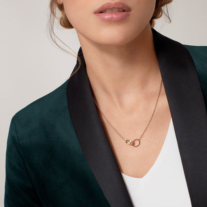 [Cadisa] LOVE DOUBLE RING NECKLACE