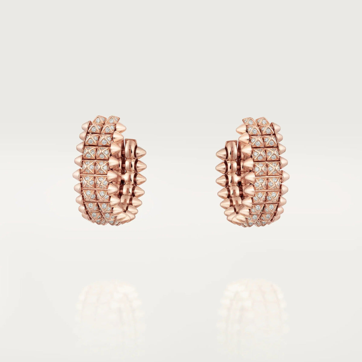 [Cadisa] CLASH 9.2MM FULL DIAMOND DOUBLE ROW EARRINGS