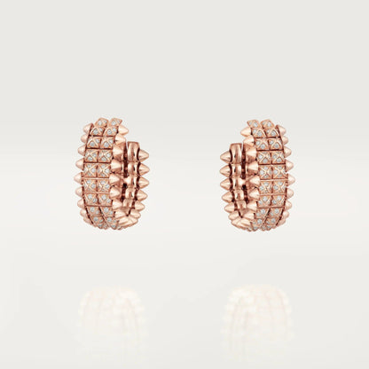 [Cadisa] CLASH 9.2MM FULL DIAMOND DOUBLE ROW EARRINGS