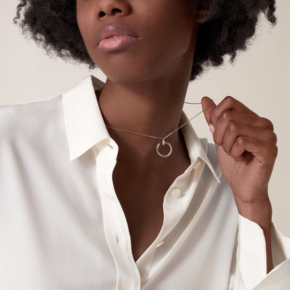 [Cadisa] JUSTE NECKLACE HALF DIAMOND