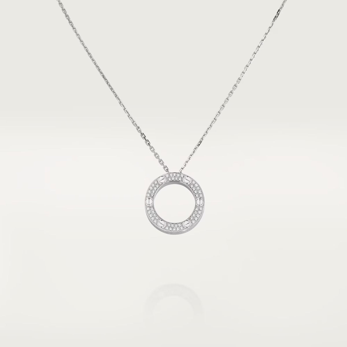 [Cadisa] LOVE NECKLACE 16MM  FULL DIAMOND