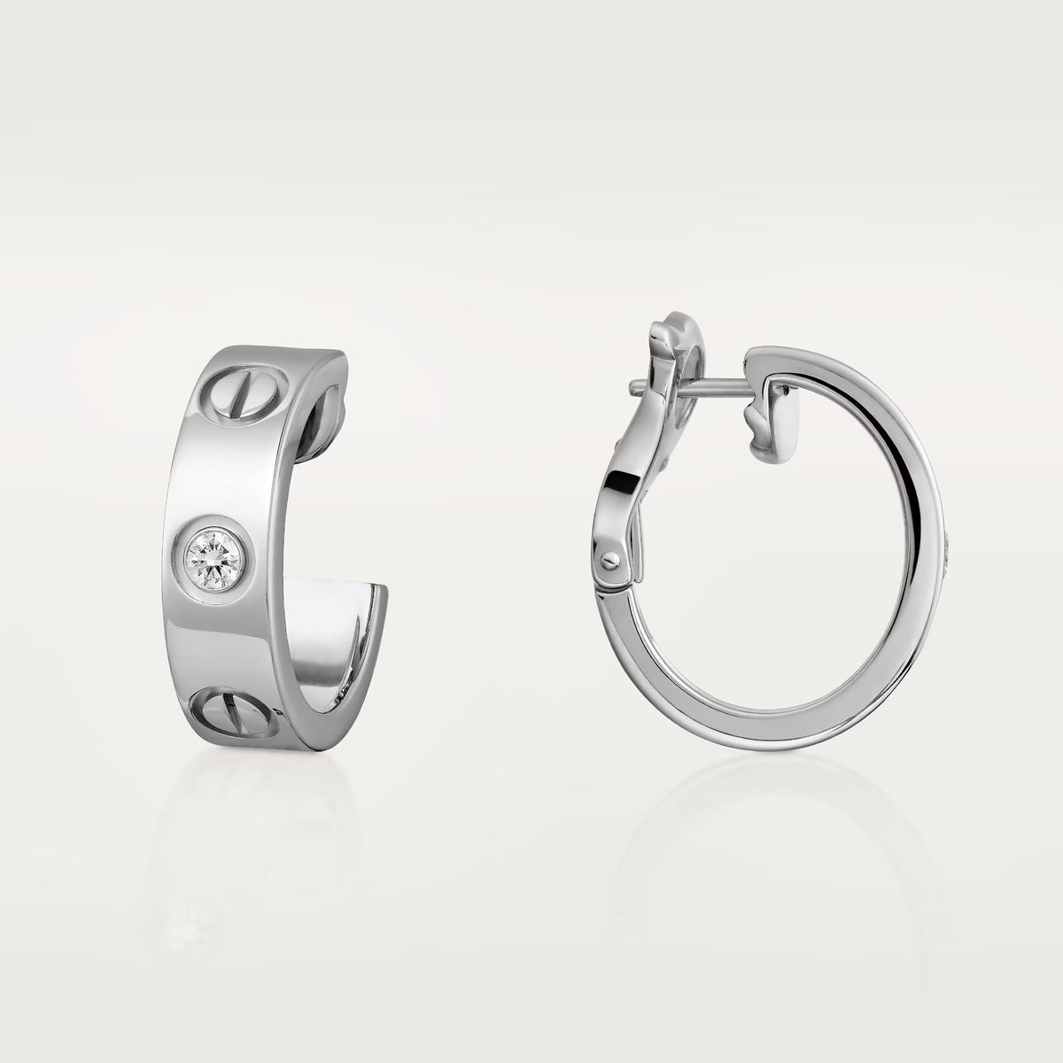 [Cadisa] LOVE EARRINGS 5.7MM 2 DIAMONDS