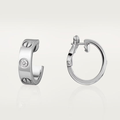 [Cadisa] LOVE EARRINGS 5.7MM 2 DIAMONDS