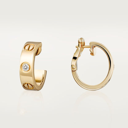 [Cadisa] LOVE EARRINGS 5.7MM 2 DIAMONDS