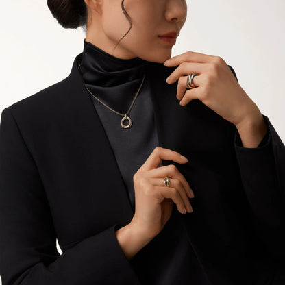 [Cadisa] TRINITY MEDIUM  DIAMONDS NECKLACE