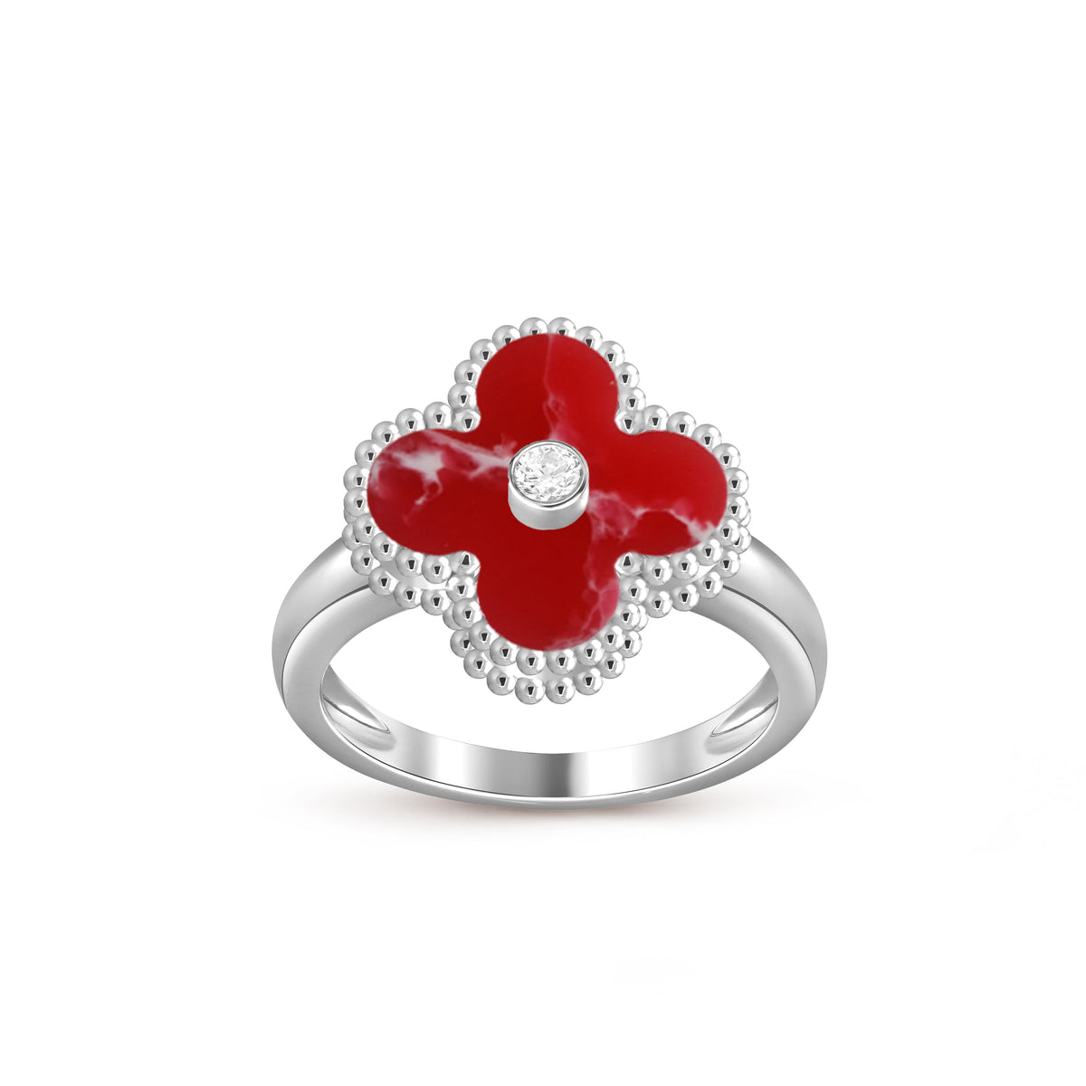 [Cadisa]CLOVER SILVER DIOMND RING COLLECTION