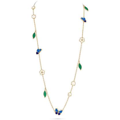 [Cadisa]LUCKY SPRING BUTTERFLY 15 FLOWER NECKLACE