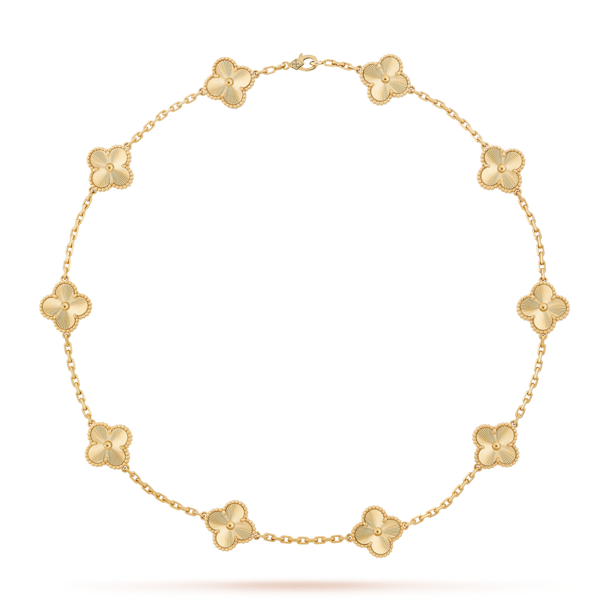 [Cadisa]CLOVER 10 MOTIFS LASER NECKLACE