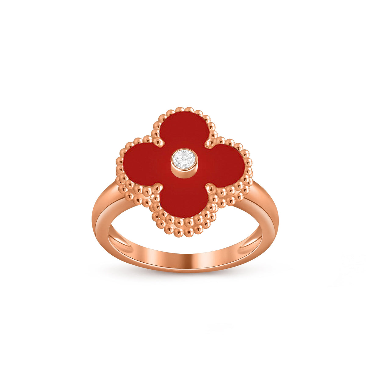[Cadisa]CLOVER DIAMOND RING ROSE GOLD COLLECTION