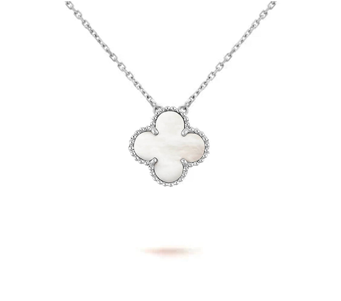 [Cadisa]CLOVER 15MM NECKLACE SILVER COLLECTION