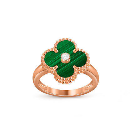 [Cadisa]CLOVER DIAMOND RING ROSE GOLD COLLECTION