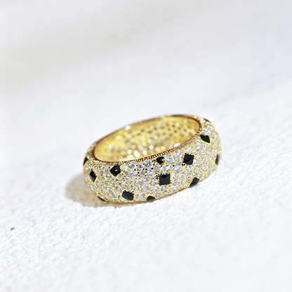 [Cadisa] PANTHERE SPOTTED FULL DIAMOND RING