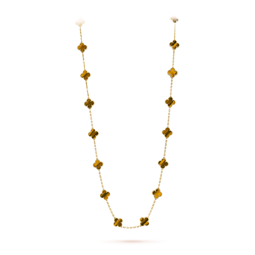 [Cadisa]CLOVER 20 MOTIFS TIGER EYE ROSE GOLD