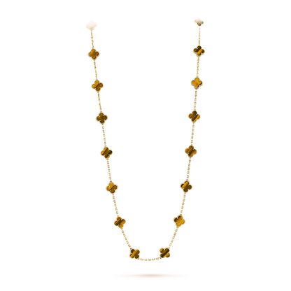 [Cadisa]CLOVER 20 MOTIFS TIGER EYE ROSE GOLD