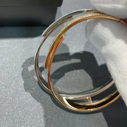[Cadisa]Move Noa Rose Gold Pavé Diamond Bangle Bracelet