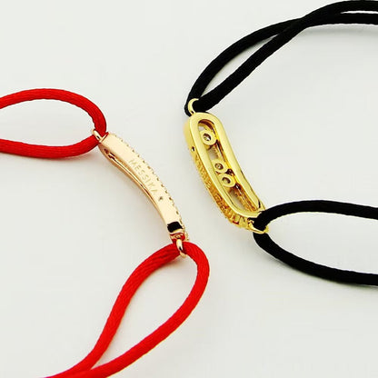 [Cadisa]Messika Care(s) pink cord pavé bracelet