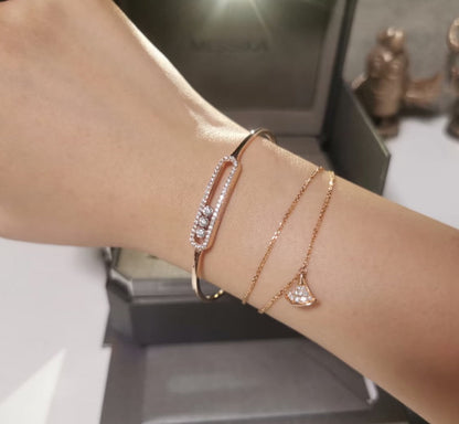 [Cadisa]Move Pavé Diamond Bangle Bracelet M