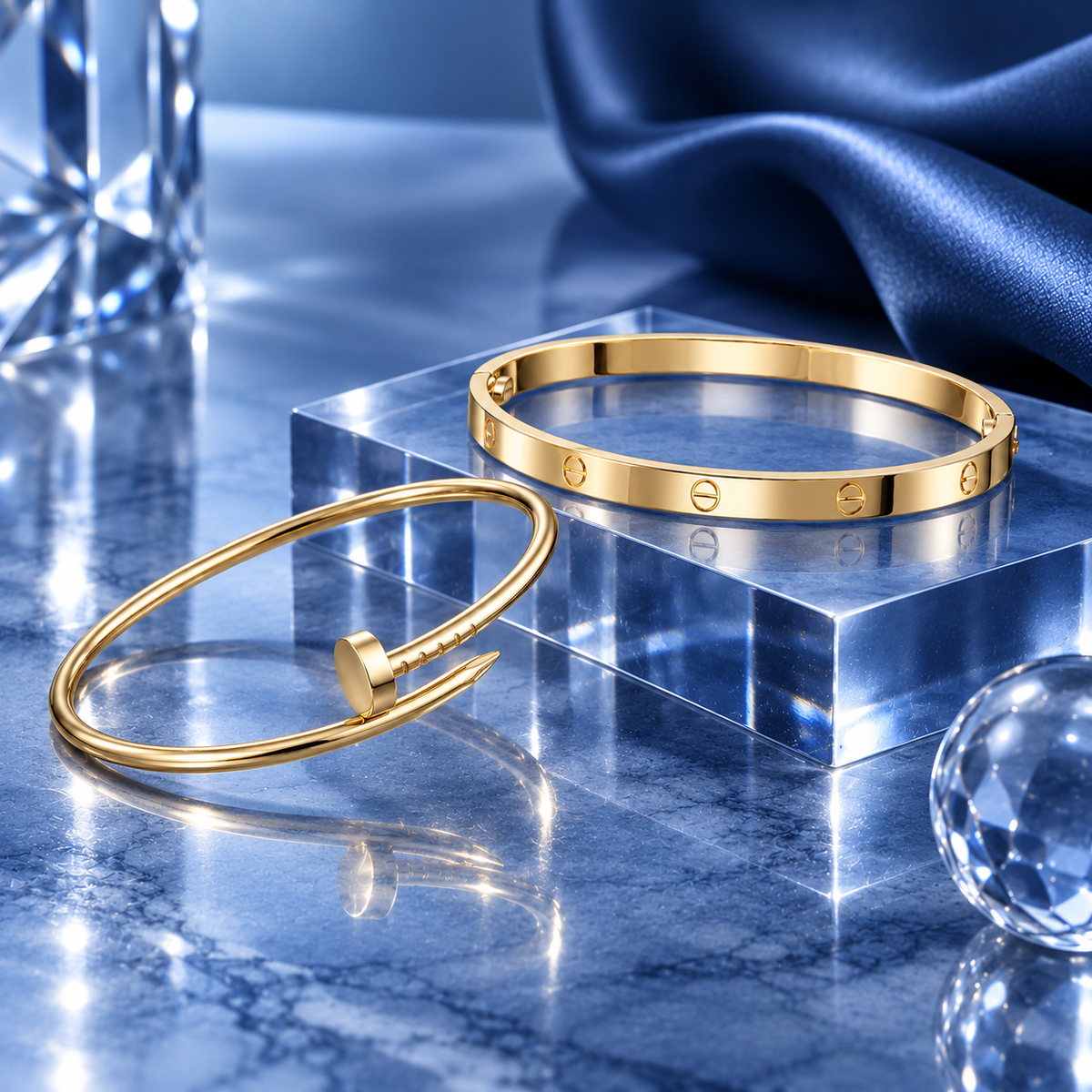 [Cadisa] LOVE & JUSTE Classic Bracelet Stack Set