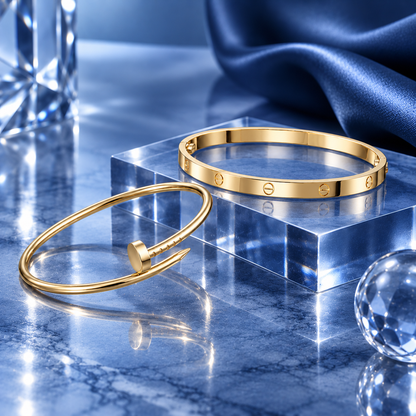 [Cadisa] LOVE & JUSTE Classic Bracelet Stack Set