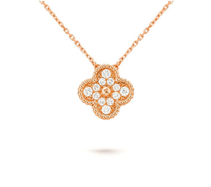 [Cadisa]CLOVER 15MM SINGLE FLOWER NECKLACE COLLECTION