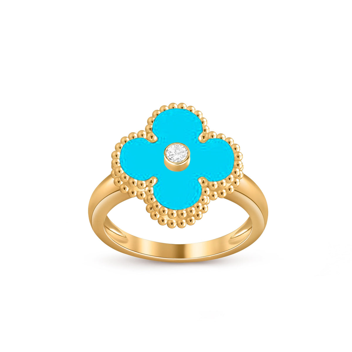 [Cadisa]CLOVER DIAMOND RING GOLD COLLECTION
