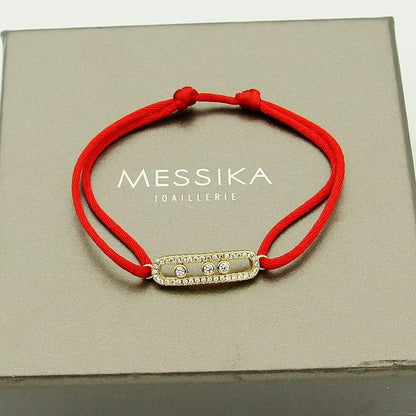 [Cadisa]Messika Care(s) pink cord pavé bracelet