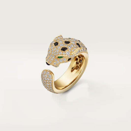[Cadisa] PANTHERE SPOTTED FULL DIAMOND MEDIUM RING