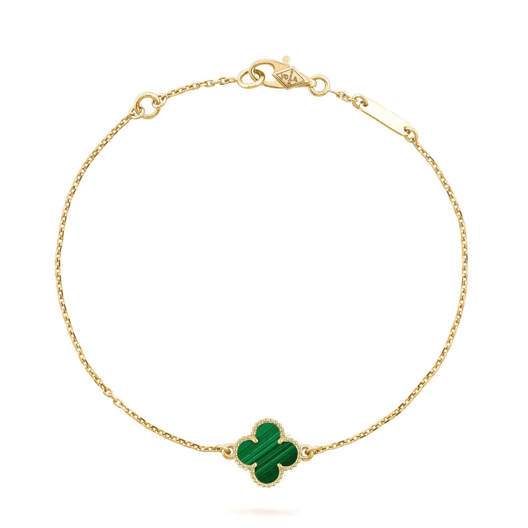 [Cadisa]CLOVER BRACELET MALACHITE 1 MOTIF