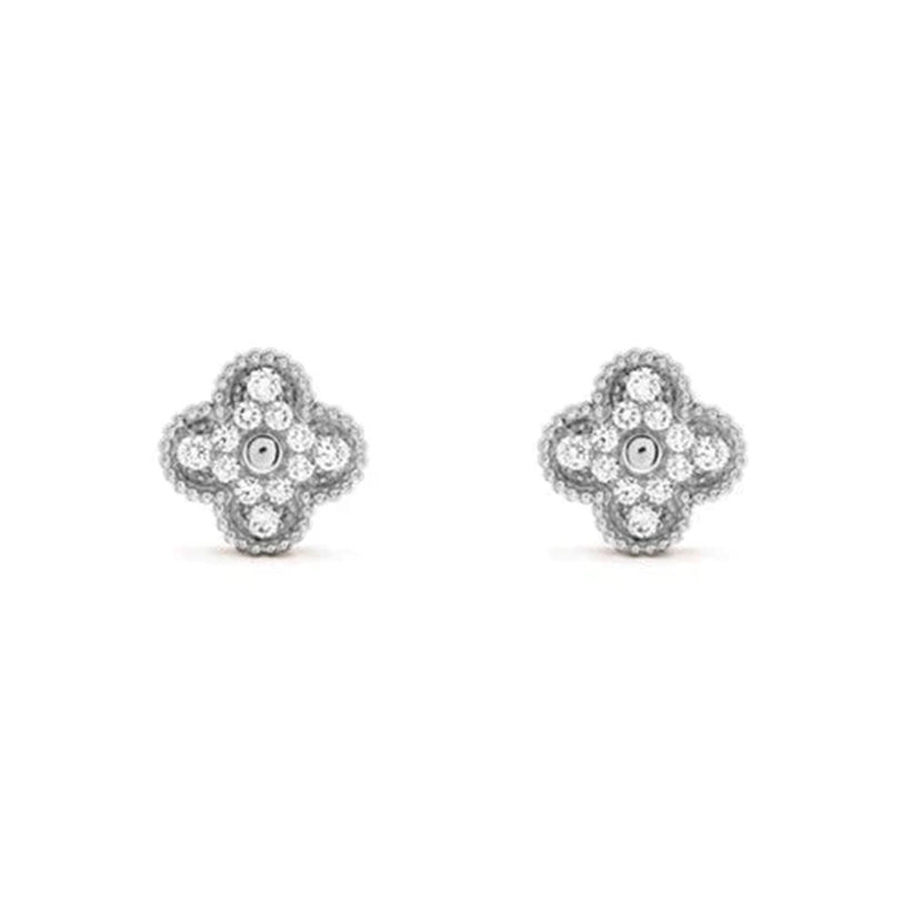 [Cadisa]CLOVER SILVER 15MM EARRINGS COLLECTION